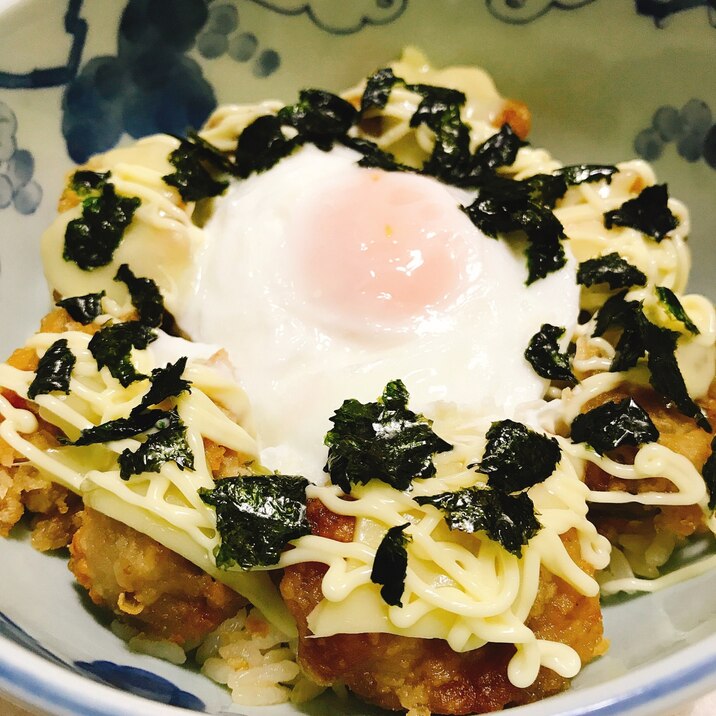 残りの唐揚げで！かんたん唐揚げ丼